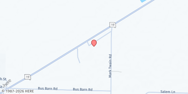 Map showing Ralls County Elementary at 21622 Hwy 19, Center, MO