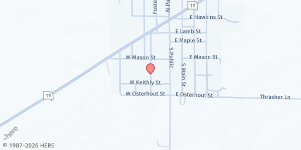 Map showing Ralls County Food Pantry at Center, Center, MO