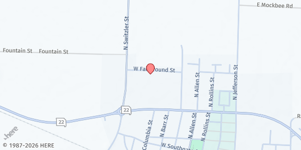 Map showing Centralia Head Start at 402 W. Fairgrounds Rd, Centralia, MO