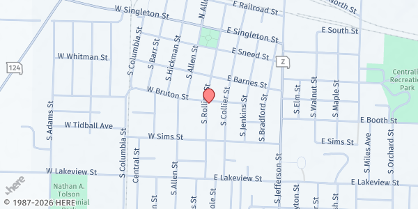 Map showing Holy Spirit Catholic Church at 404 S Rollins St #1513, Centralia, MO