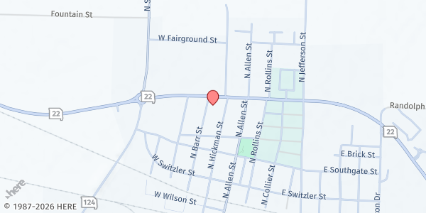 Map showing SDA Church Community Center Food Pantry at 320 W. Highway 22, Centralia, MO