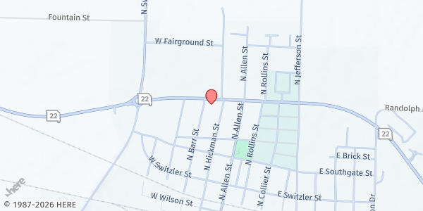 Map showing Seventh-day Adventist Church at 320 MO-22, Centralia, MO