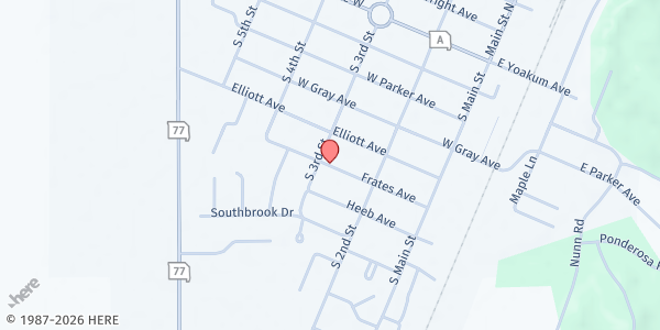 Map showing CHAFFEE VFW at Chaffee, Chaffee, MO