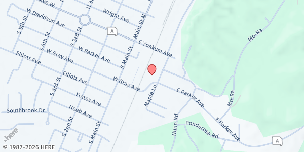 Map showing Chaffee VFW - SEMO Food Bank at 217 S. Frisco St., Chaffee, MO