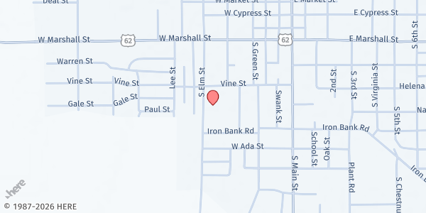 Map showing FRESH START SELF IMPROVEMENT CENTER at 700 S Elm Street, Charleston, MO