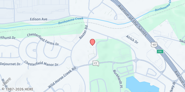 Map showing Ascension Catholic Church Chesterfield - Food Pantry at 230 Santa Maria Dr, Chesterfield, MO