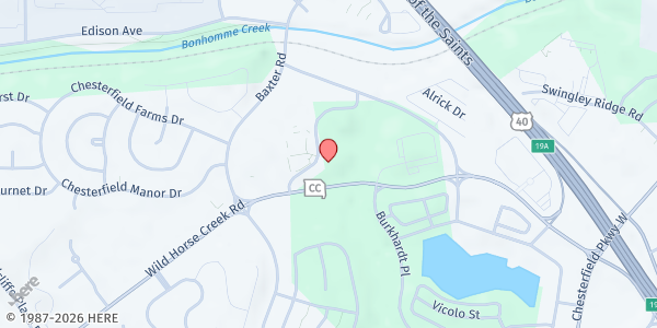 Map showing Ascension Food Pantry - Little Church at 230 Santa Maria Dr, Chesterfield, MO