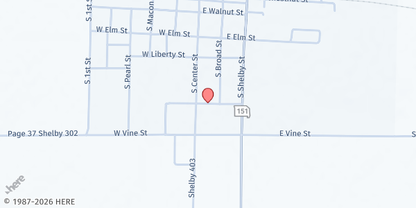 Map showing Shiloh Christian Children's Ranch - Clarence at Clarence, Clarence, MO