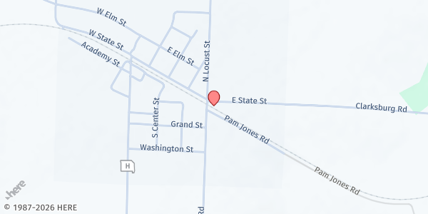 Map showing Clarksburg Elementary at 401 S. Hwy H, Clarksburg, MO
