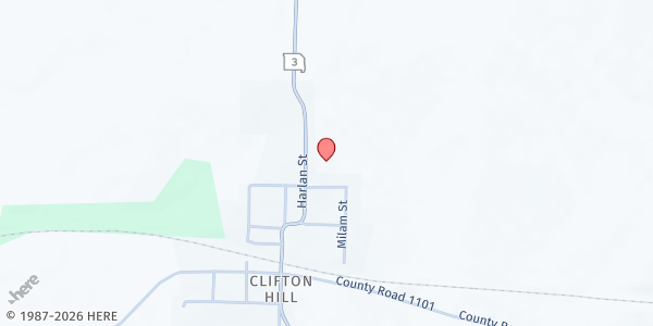 Map showing Westran R-1 Middle School at 622 Harlan Street, Clifton Hill, MO