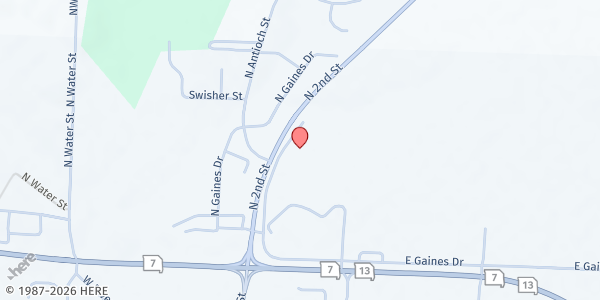 Map showing Golden Valley SDA Church at 2000 Community Dr., Clinton, MO