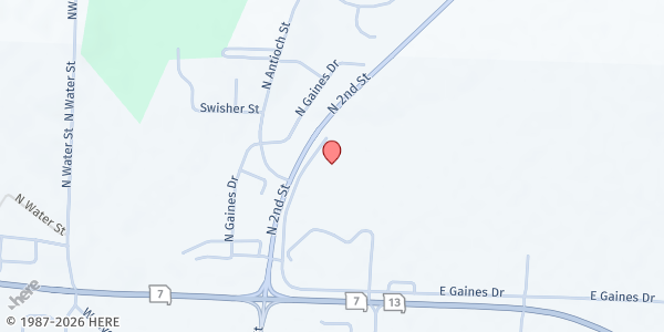 Map showing Golden Valley Seventh Day Adventist at 2000 N Community Drive, Clinton, MO