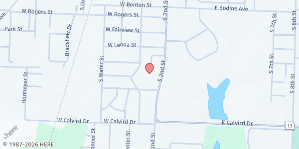 Map showing The Samaritan Center at 1317 S Second Street, Clinton, MO