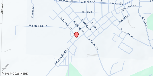 Map showing Cole Camp Elementary at 500 S Keeney St., Cole Camp, MO