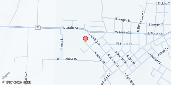 Map showing Cole Camp Elementary at 500 S Keeney St., Cole Camp, MO