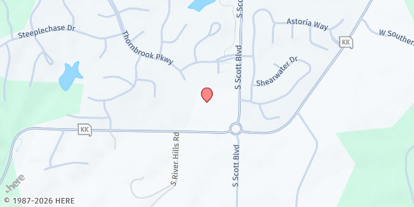 Map showing Beulah Ralph Elementary at 5801 S. Hwy KK, Columbia, MO