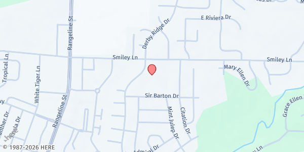 Map showing Derby Ridge Elementary at 4000 Derby Ridge Dr, Columbia, MO