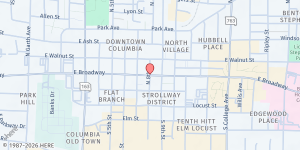 Map showing Flourish Initiative - Columbia at Columbia, Columbia, MO