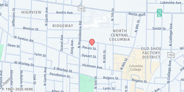 Map showing Job Point at 400 Wilkes Boulevard, Columbia, MO