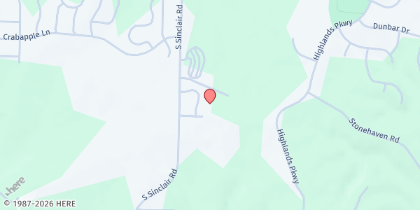 Map showing John Warner Middle School at 5550 Sinclair Road, Columbia, MO