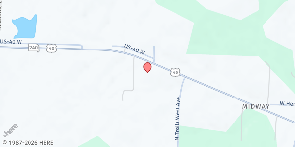 Map showing Midway Heights Elementary at 8130 W. Hwy 40, Columbia, MO