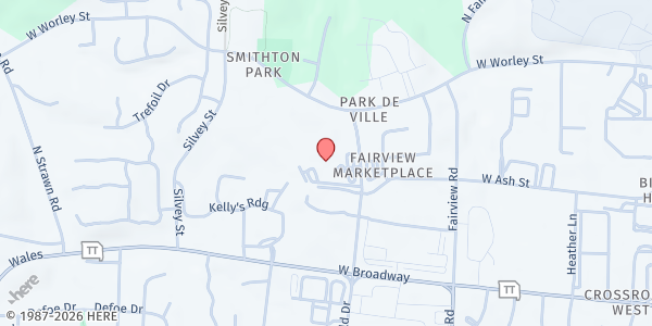 Map showing Paxton Keeley Elementary at 201 Park DeVille Dr., Columbia, MO
