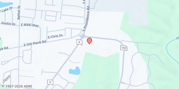 Map showing Rock Bridge Elementary at 5151 S. Hwy 163, Columbia, MO