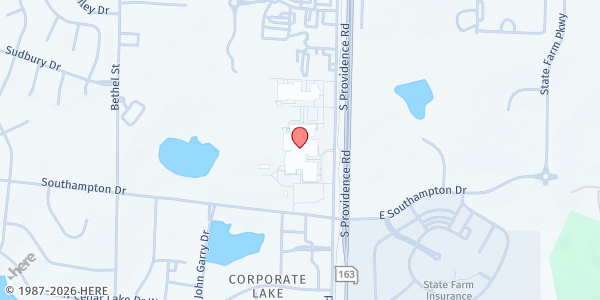 Map showing Rock Bridge High School at 4303 Providence Red, Columbia, MO