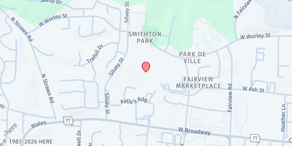 Map showing Smithton Middle School at 3600 W. Worley, Columbia, MO