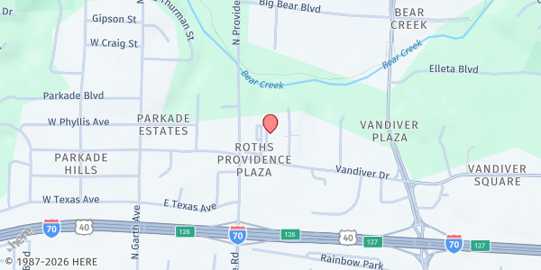 Map showing VAC - Voluntary Action Center at 403 Vandiver Dr Suite A, Columbia, MO