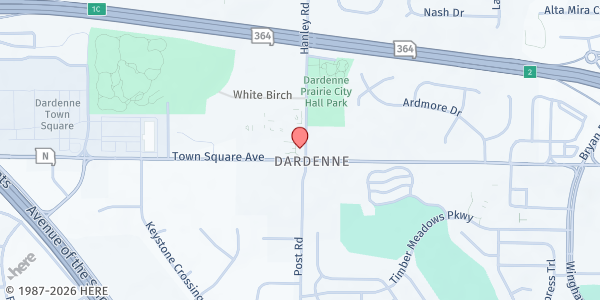 Map showing Immaculate Conception Dardenne at 2083 Hanley Rd, Dardenne Prairie, MO