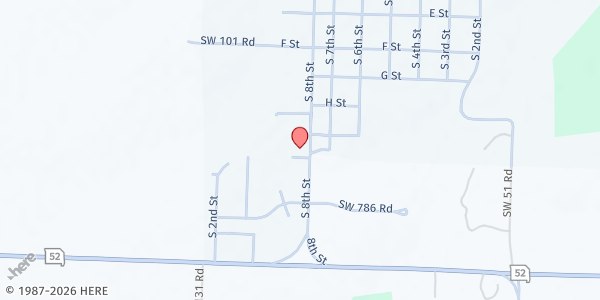 Map showing City of Deepwater Mobile at 707 S 8th Street, Deepwater, MO