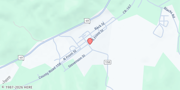 Map showing MO Farm Distribution - Southern Iron Co. Food Pantry at 201 S. Front St., Des Arc, MO