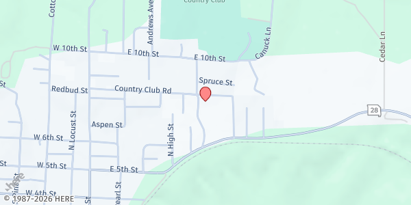 Map showing Aging Best - Dixon Senior Center at 301 Old Y Rd., Dixon, MO
