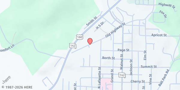 Map showing LEAN ON ME at 202 West Highway Street, Doniphan, MO