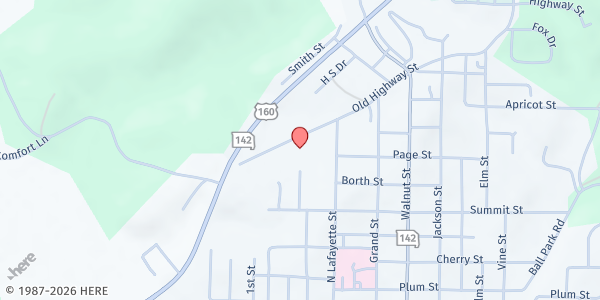 Map showing Lean on Me Ministries Senior Food Pantry at 202 W. Hwy. St., Doniphan, MO