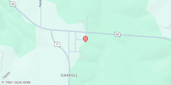 Map showing Helping Hands Community Food Pantry at 32685 State Hwy. 86, Eagle Rock, MO