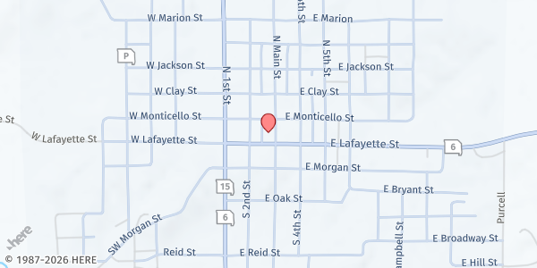 Map showing Knox County Council on Aging at 109 N. Main, Edina, MO
