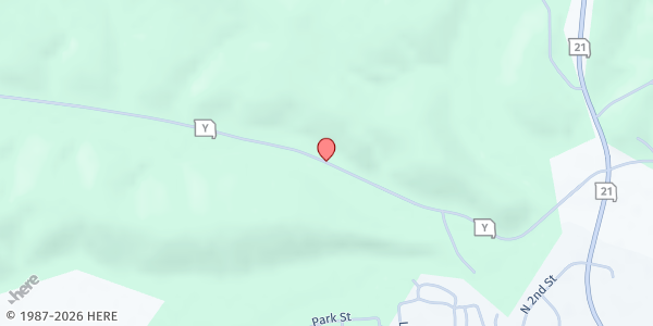 Map showing Ellington Apostolic Tabernacle at 428 Hwy. Y, Ellington, MO