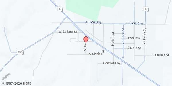 Map showing Heartland Resources, Inc. at 101 West Bryan, Ewing, MO