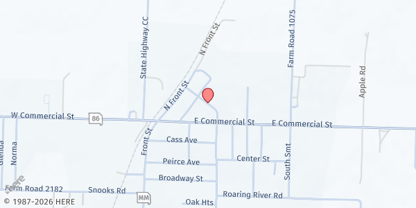 Map showing Exeter Elementary at 101 Locust St, Exeter, MO