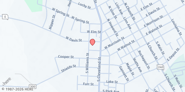 Map showing Fayette Ministerial Alliance Pantry at 600 W. Morrison Suite 13, Fayette, MO