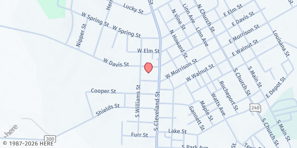 Map showing Fayette Ministerial Alliance Pantry at 600 W Morrison St Suite 13, Fayette, MO