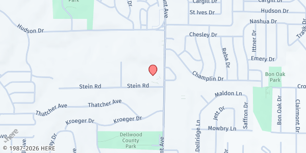 Map showing Food on the Move Ferguson at 1425 Stein Rd, Ferguson, MO