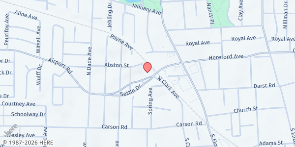 Map showing Keep it Real Youth - Food Pantry at 407 Airport Rd., Ferguson, MO