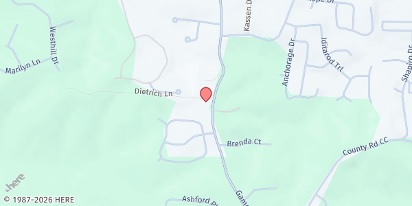 Map showing Radiant Life Church at 11533 Gamel Cemetery Rd., Festus, MO