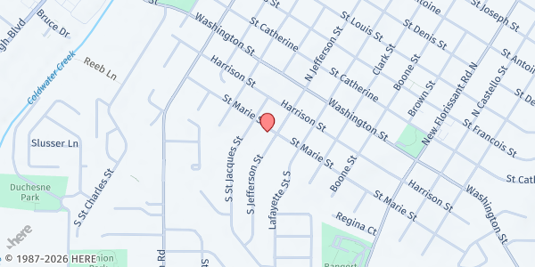 Map showing TEAM Food Pantry at 265 Saint Catherine St., Florissant, MO