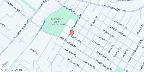 Map showing Team Food Pantry at 265 St Catherine St, Florissant, MO