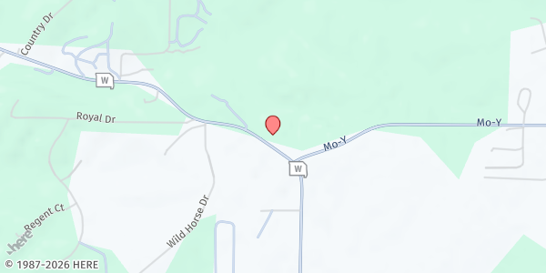 Map showing Asbury Chapel at 2704 Highway W., Foley, MO