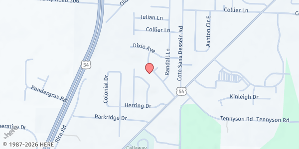 Map showing Callaway Senior Center at 531 Commons Dr., Fulton, MO